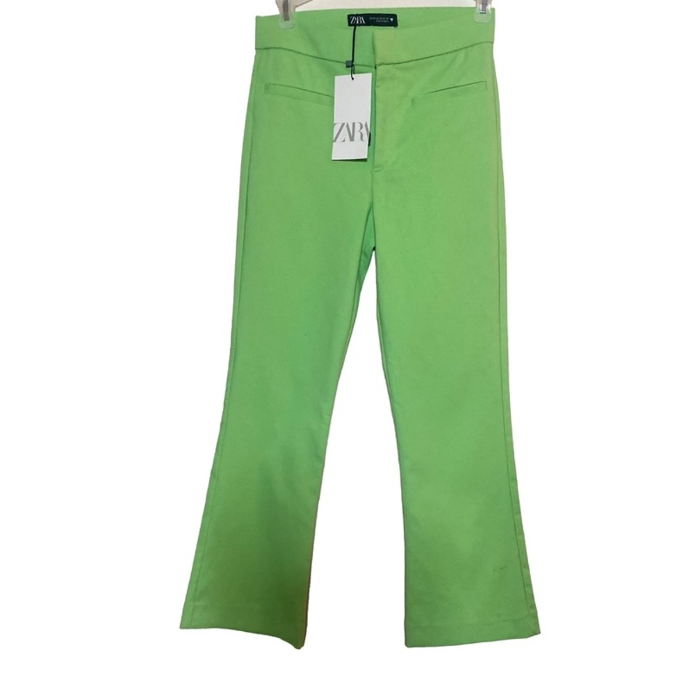 Bright Green Flared NWT Zara Trousers 🌿